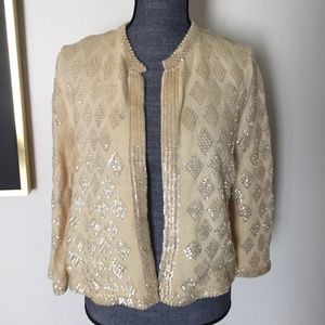 Vintage Knit Iridescent Sequin Cardigan